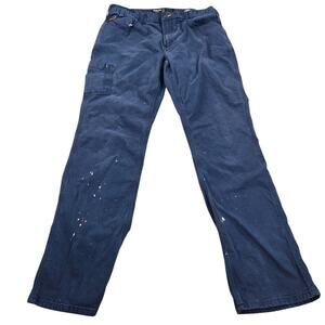 Ariat Rebar M4 Made Tough Relaxed Straight Leg Navy Blue Pant Size 38
